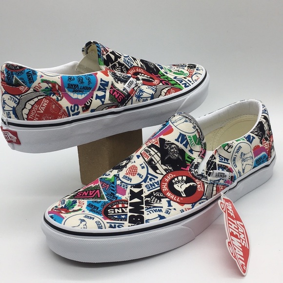 vans mash up stickers slip on